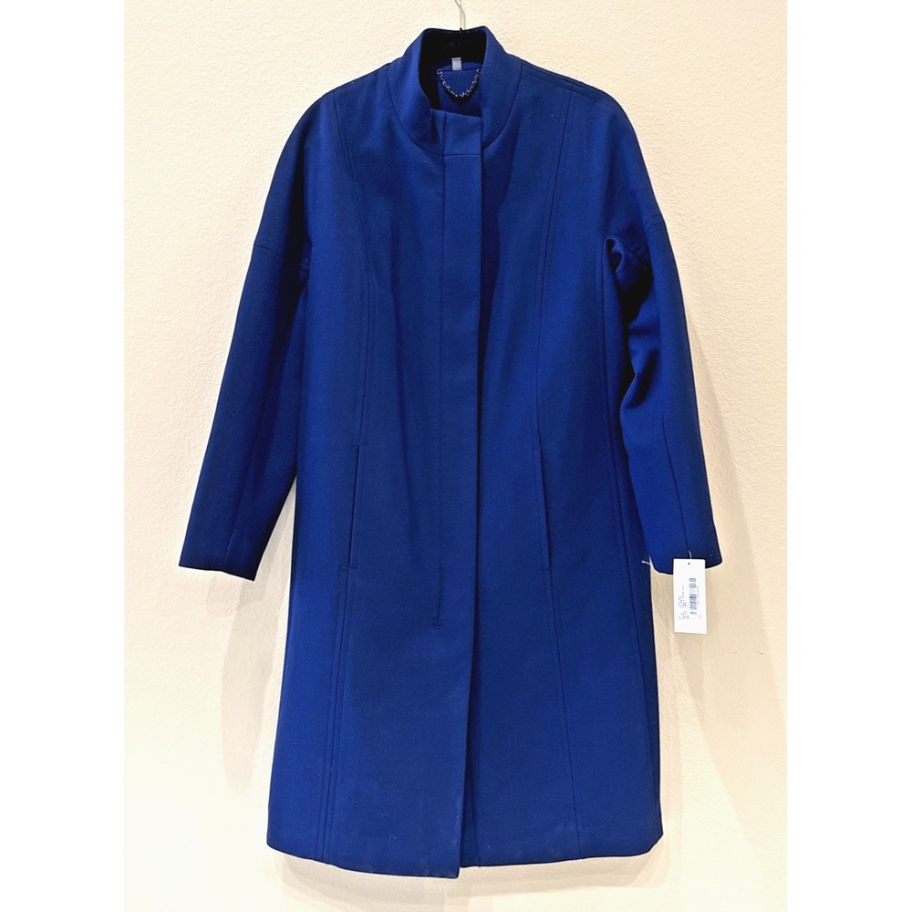 VTG American Airlines Twinhill Cobalt Wool Flight Attendant Uniform Coat Sz 6